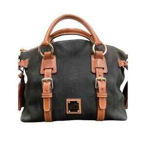 NWOT Dooney &Bourke Bristol Satchel Women’s 1 Size Suede Pebbled Leather Black